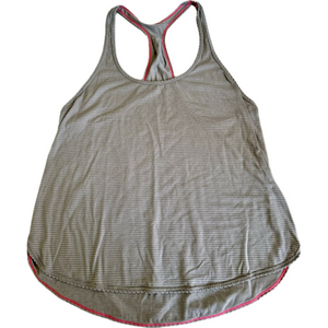 LuluLemon Women’s Grey Gray Racerback Scalloped Edge Tank Top Size 6 Or 8 Medium